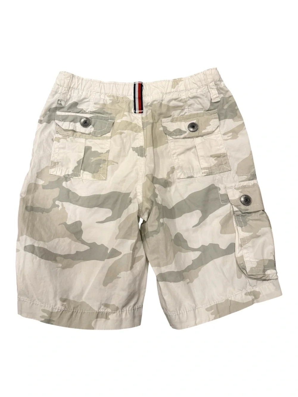 Tommy Hilfiger Toddler Boys Cargo Shorts White Camo Logo Size 3T